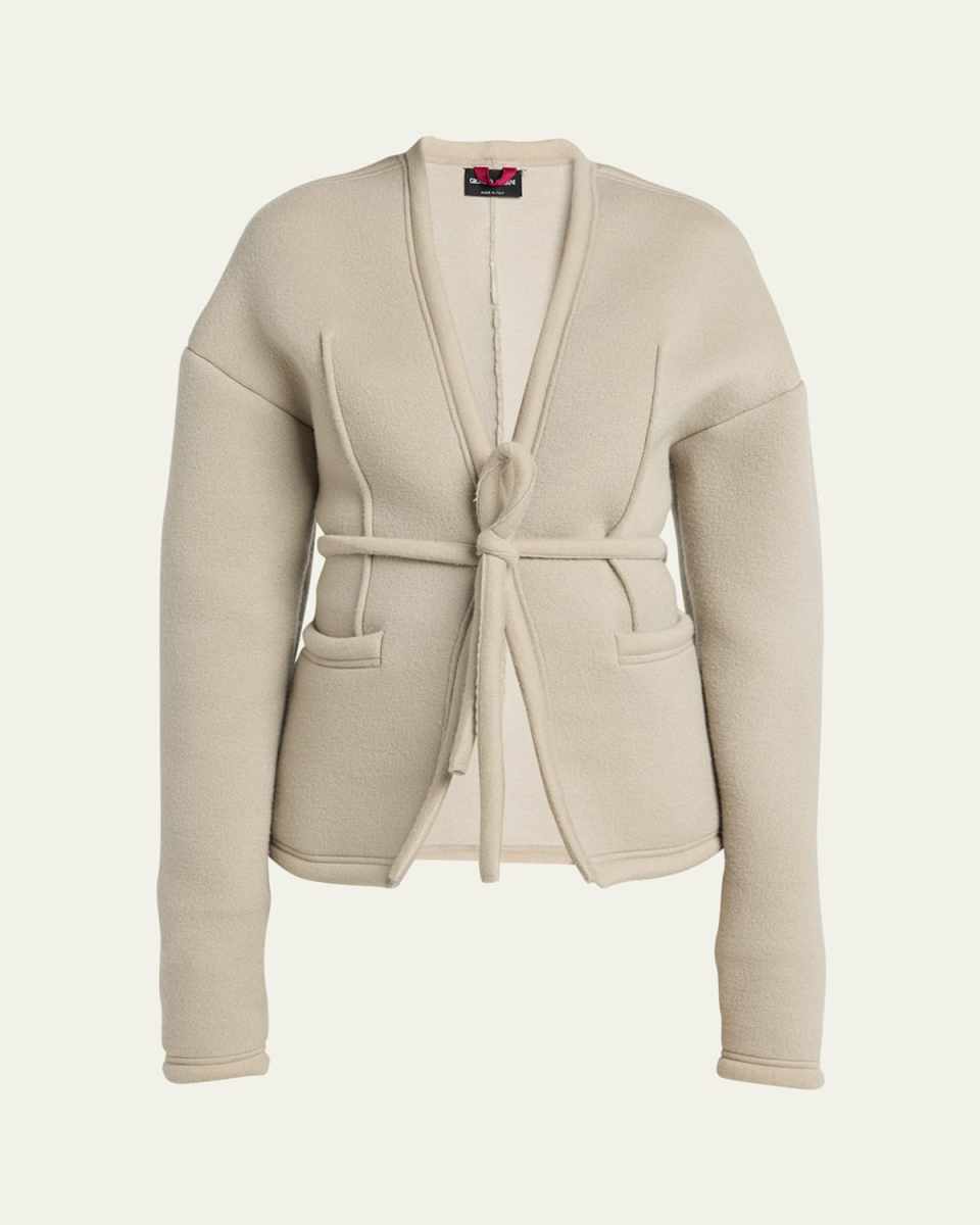 Cocoon Belted Cashmere Jacket